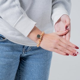 Bracelet diffuseur d'huile essentielle - citrine