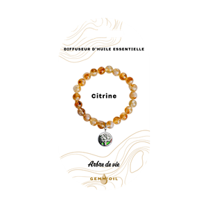 Bracelet diffuseur d'huile essentielle - citrine