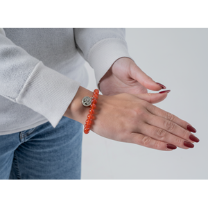 Bracelet diffuseur d'huile essentielle - cornaline