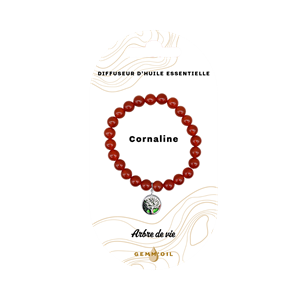Bracelet diffuseur d'huile essentielle - cornaline