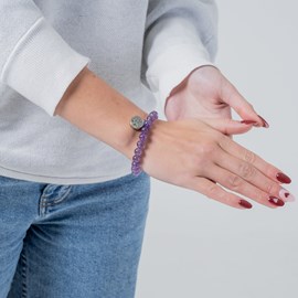 Bracelet diffuseur d'huile essentielle - améthyste