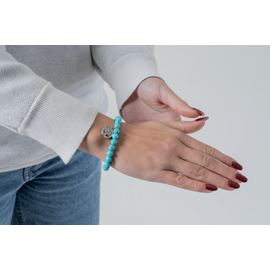 Bracelet diffuseur d'huile essentielle - turquoise*
