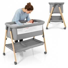 Lit bébé autoportant 3 en 1 avec matelas – pliable et mobile