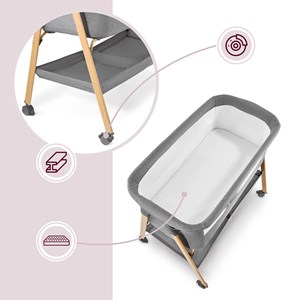 Lit bébé autoportant 3 en 1 avec matelas – pliable et mobile