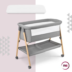 Lit bébé autoportant 3 en 1 avec matelas – pliable et mobile