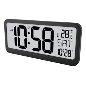Horloge numérique géante avec températur