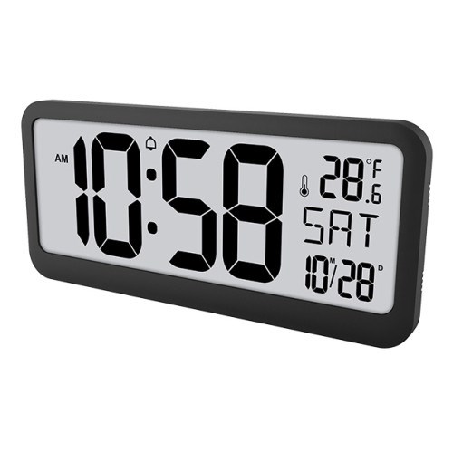 Horloge numérique géante avec températur
