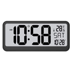 Horloge numérique géante avec températur