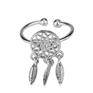 Bague attrape-rêve chamanique argent