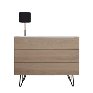 Commode chêne massif et laqué