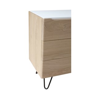 Commode chêne massif et laqué