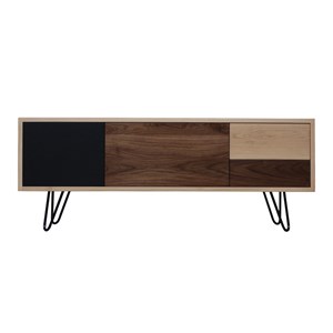 Buffet tv chêne et noyer massif