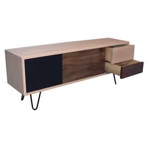 Buffet tv chêne et noyer massif