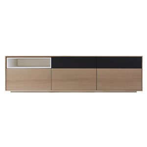Buffet tv chêne massif et laqué