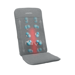 Siège massant shiatsu avec têtes de massage souples et chaleur relaxante