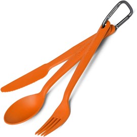 Kit de couverts sea to summit camp cutlery set orange