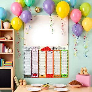 Calendrier perpétuel anniversaires famille – format a3 –  inscriptible