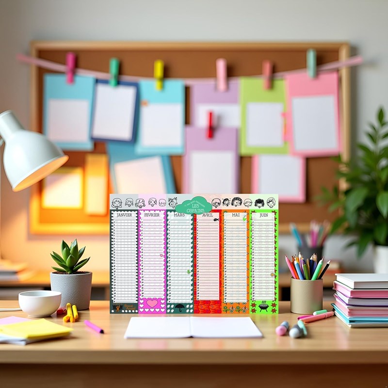 Calendrier perpétuel anniversaires copains – format a3 – inscriptible