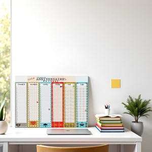 Calendrier anniversaires pérpétuel inscriptible + semainier aimanté à remplir
