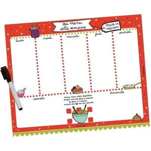 Calendrier anniversaires pérpétuel inscriptible + semainier aimanté à remplir