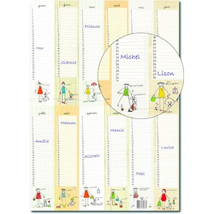 Calendrier perpétuel - poster  anniversaires inscriptible  a2