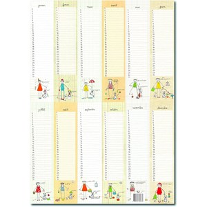 Calendrier perpétuel - poster  anniversaires inscriptible  a2