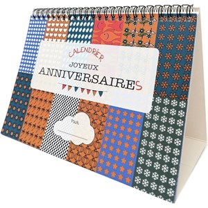 Calendrier perpétuel anniversaires bloc chevalet –  inscriptible