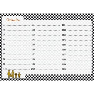 Calendrier perpétuel anniversaires bloc chevalet –  inscriptible