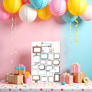 Poster livre d'or anniversaire ou mariage à remplir - format a3