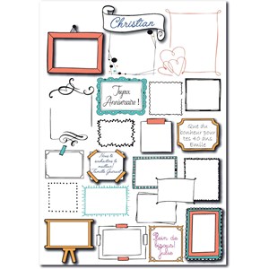 Poster livre d'or anniversaire ou mariage à remplir - format a3