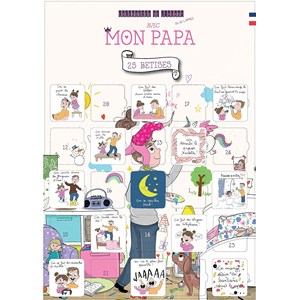 Calendrier à fenêtres 25 jours - fille – 25 bêtises avec papa + chevalet