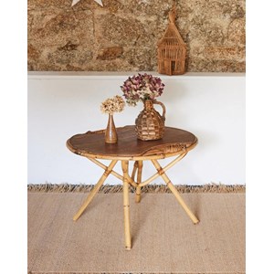 Léonie, la table basse en rotin n°817