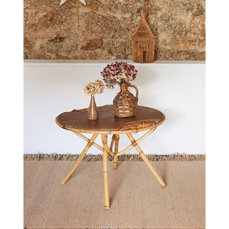 Léonie, la table basse en rotin n°817