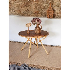 Léonie, la table basse en rotin n°817