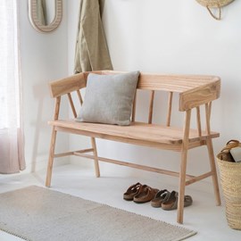 Banc bois de teck brut