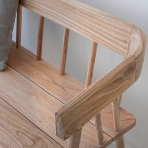 Banc bois de teck brut