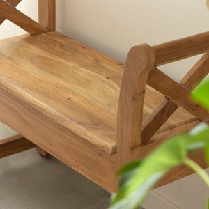 Petit banc en bois d'acacia isolde