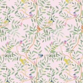 Papier peint intissé roseraie rose