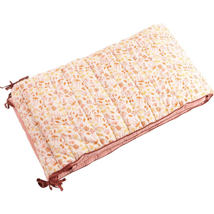Tour de lit jaune et rose esmée (pour lits 120 x 60 cm ou 140 x 70 cm)
