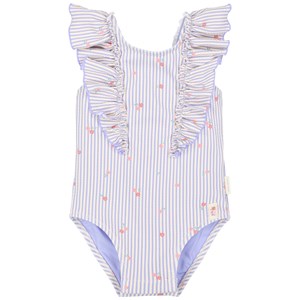 Maillot de bain 1 pièce à volants dreamy stripes (3-4 ans)