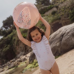 Maillot de bain 1 pièce à volants dreamy stripes (3-4 ans)