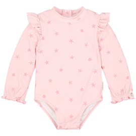 Maillot de bain manches longues 1 pièce à volants dreamy seashells (3-4 ans)