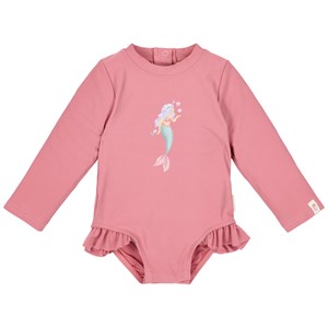 Maillot de bain manches longues 1 pièce à volants dreamy pink (3-4 ans)