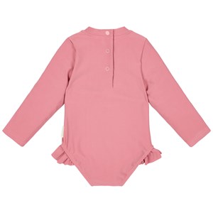 Maillot de bain manches longues 1 pièce à volants dreamy pink (3-4 ans)