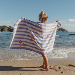 Serviette de plage dreamy purple stripe (60 x 120 cm)