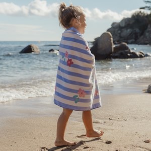 Serviette de plage dreamy purple stripe (60 x 120 cm)