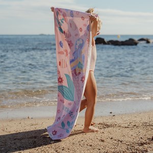 Serviette de plage dreamy mermaid multicolour (60 x 120 cm)