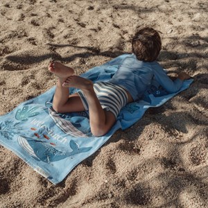 Serviette de plage ocean world blue (60 x 120 cm)