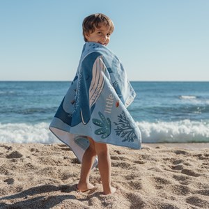 Serviette de plage ocean world blue (60 x 120 cm)
