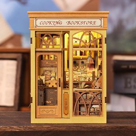 Cooking bookstore - maquette booknook serre-livre